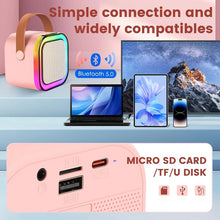 Load image into Gallery viewer, Mini Karaoke Machine with Wireless Microphones