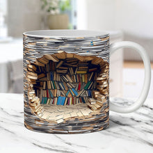 Load image into Gallery viewer, 3D Bookshelves Hole In A Wall Mug
