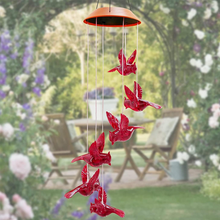 Load image into Gallery viewer, LED Solar Hummingbird Wind Chime