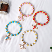 Load image into Gallery viewer, Angel Wing Cross Bracelet