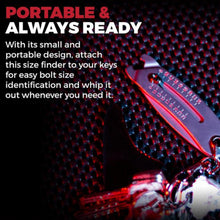 Load image into Gallery viewer, Thread Size Checker Keychain