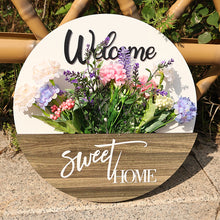 Load image into Gallery viewer, Floral Welcome Sign for Front Door Porch