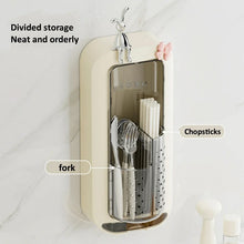 Load image into Gallery viewer, No-punch Wall-mounted Rotating Chopstick Storage Bucket