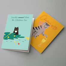 Load image into Gallery viewer, Pre-Sale>>Funny Colorful Cat Christmas Cards