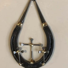 Load image into Gallery viewer, Horseshoe Nail Cross Wall Decoration