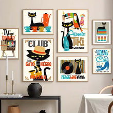 Load image into Gallery viewer, Katte kunsttrykk dekorasjonsmaleri