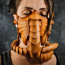 Load image into Gallery viewer, Hand Stitch Leather Scorpion Mask