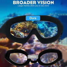 Load image into Gallery viewer, Wide View Anti Fog Swimming Goggles