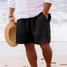 Load image into Gallery viewer, Strandshorts i bomullslin for menn