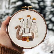 Load image into Gallery viewer, Nativity Scene Embroidery Kit