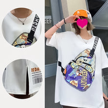 Load image into Gallery viewer, Women’s Unique Crossbody Bag Short Sleeve T-shirt with Zipper Pocket