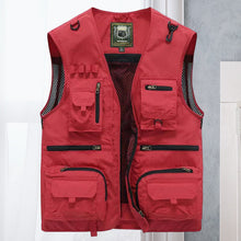 Load image into Gallery viewer, Breathable Mesh Zip Cargo Vest
