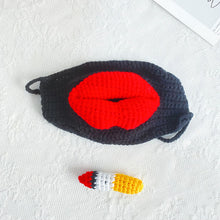 Load image into Gallery viewer, Sausage Mouth Hand Knitted Mask