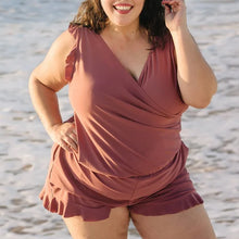 Load image into Gallery viewer, Built-in bra and Leggings Swim Romper