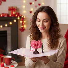 Load image into Gallery viewer, 3D Heart-Shaped Pop-Up Greeting Card with Love Tree Design
