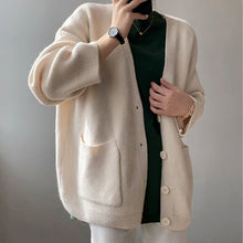 Load image into Gallery viewer, Slouchy Knitted Cardigan With Pockets