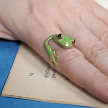 Load image into Gallery viewer, Latest-tree Frog Ring &amp; Earrings