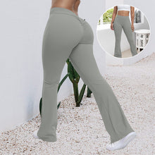 Load image into Gallery viewer, Women's High Waist Ruched Flared Sports Leggings