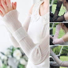 Load image into Gallery viewer, Women's Sunscreen Driving Lace Ice Sleeves