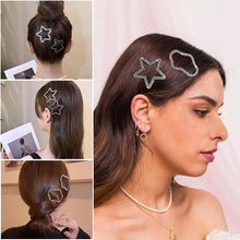 Load image into Gallery viewer, Rhinestone Bling Snap Hair Clip Barrettes (4 PCS)