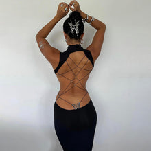 Load image into Gallery viewer, Women's Backless Butterfly Decor Bodycon Dress