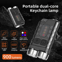 Load image into Gallery viewer, Magnetic Mini Keychain Flashlight