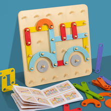 Load image into Gallery viewer, Montessori Pegboard Puzzle