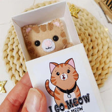 Load image into Gallery viewer, Felt Tabby Cat Plush In A Match Box