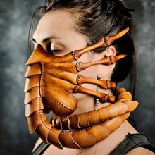 Load image into Gallery viewer, Hand Stitch Leather Scorpion Mask