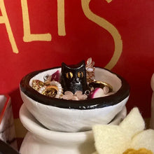 Load image into Gallery viewer, Lucky Black Cat Decorative Trinket Bowl Dish