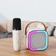 Load image into Gallery viewer, Mini karaokemaskin med trådløse mikrofoner