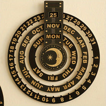 Load image into Gallery viewer, Roterende sirkulær evigvarende kalender av tre
