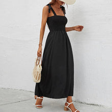 Load image into Gallery viewer, Sleeveless Suspender Print Elegant Dress