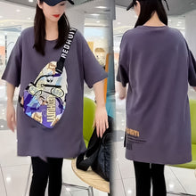 Load image into Gallery viewer, Women’s Unique Crossbody Bag Short Sleeve T-shirt with Zipper Pocket