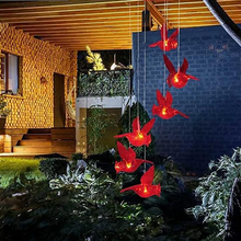 Load image into Gallery viewer, LED Solar Hummingbird Wind Chime