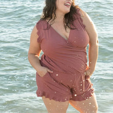 Load image into Gallery viewer, Built-in bra and Leggings Swim Romper