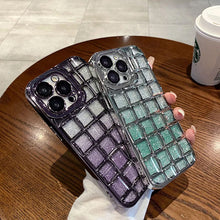 Load image into Gallery viewer, All-inclusive Glitter Gradient Rhombus Phone Case