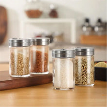 Load image into Gallery viewer, Glass Spice Jars Set