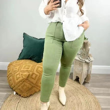 Load image into Gallery viewer, Blue Pull On Denim Joggers