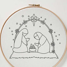 Load image into Gallery viewer, Nativity Scene Embroidery Kit