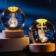 Load image into Gallery viewer, Jesus Glowing Crystal Ball