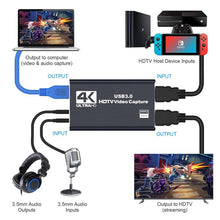 Load image into Gallery viewer, 4K HDMI Capture Card for Streaming