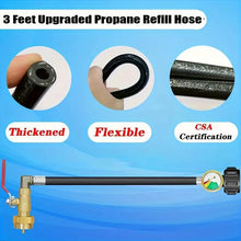Load image into Gallery viewer, Propane Refill Adapter Hose with Gauge &amp; Control Valve