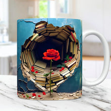 Load image into Gallery viewer, 3D Effect Bookshelf Coffee Mug