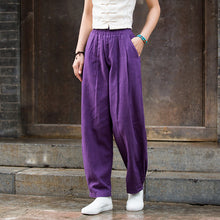 Load image into Gallery viewer, Casual Cotton Hemp Trousers
