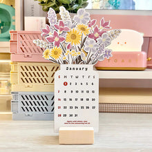 Load image into Gallery viewer, 2025 blomstrende skrivebordskalender