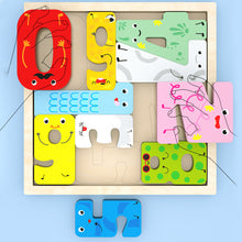 Load image into Gallery viewer, Wooden Animal Block Puzzle