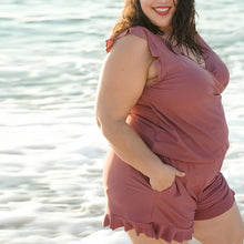 Load image into Gallery viewer, Built-in bra and Leggings Swim Romper