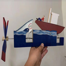 Load image into Gallery viewer, Jaws Disaster Whirligig - Funny Garden Decor