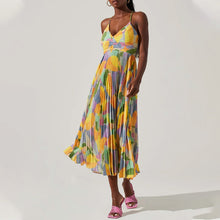 Load image into Gallery viewer, Casual Pleated Print Dress
